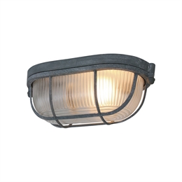 LISANNE LICA <br> plafond/væglampe oval grå IP44